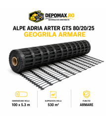 Alpe Adria Arter GTS 80/20/25 Geogrila de armare 5,3 x 100 m, 530 mp/rola